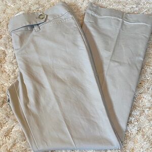 LOFT Women's Light Gray Marisa Trousers Size 10